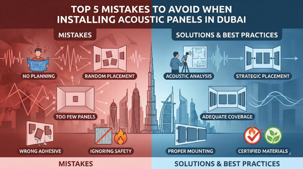 Top 5 Mistakes to Avoid When Installing Acoustic Panels in Dubai